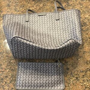 Tory Burch Gray Patterned Tote